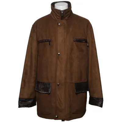 Veste d'hiver (Marron) de AC Acrylique, Cuir, Polyester