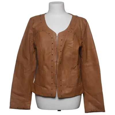 Leather jacket (Brown) from Orna Farho Cotton, Leather