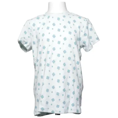 T-shirt (Vit, Blå) från Geggamoja Elastan, Ekologisk bomull