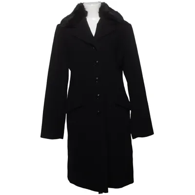 Coat (Black) from Joy Outerwear Polyamide, Polyester, Wool