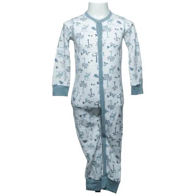 Rompers (White, Blue) from Joha Merino wool, Polyamide, Viscose