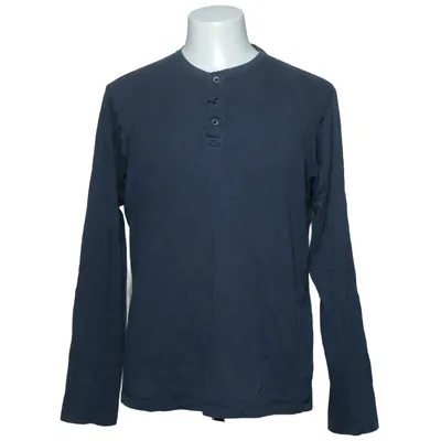 Henley shirt (Blauw) van Dressmann Katoen