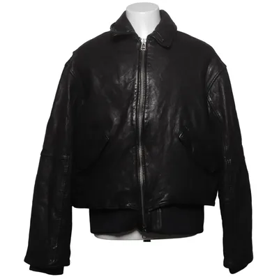 Jacke (Schwarz) von H&M Leder, Viskose