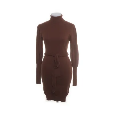 Jurk met col (Bruin) van Brave Soul Viscose, Polyester, Elastaan