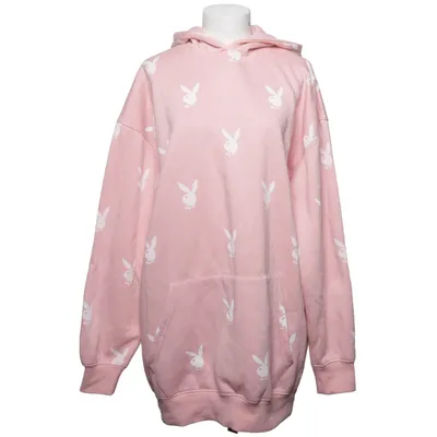 Hoodie (Pink, White) from Playboy x Missguided Cotton, Polyester