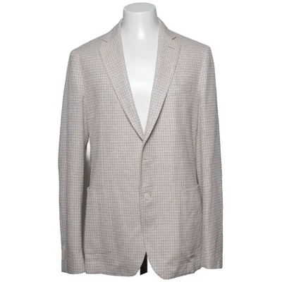 Blazer (Beige, Wit) van Hugo Boss Katoen, Linnen, Polyester, Viscose