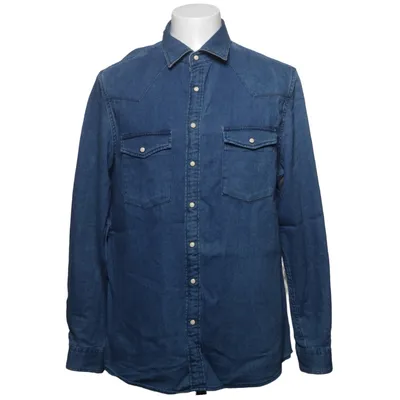Denim blouse (Blauw) van Dressmann Katoen