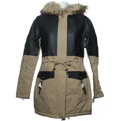 Parka (Beige, Zwart) van Parisian Katoen, Polyurethaan, Viscose