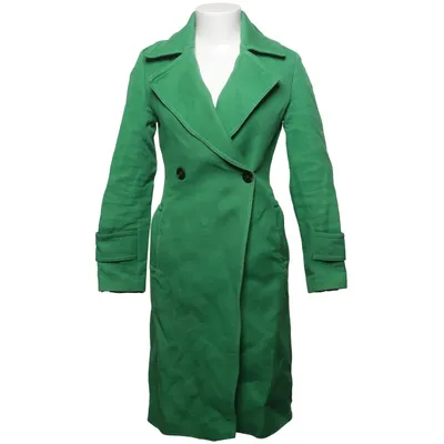 Coat (Green) from Mint & Berry Cotton, Polyester, Viscose