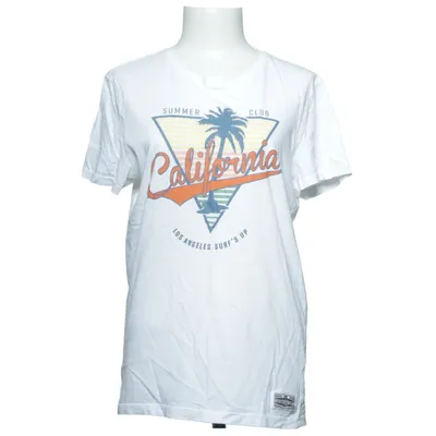 T-shirt (White, Multicolored) from Denim Factory Cotton