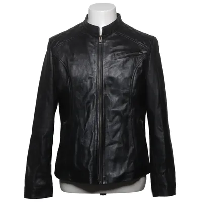 Läderjacka (Svart) från Zara Leather Collection Skinn, Polyester