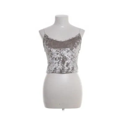 Crop top (Gray, Silver) from FB Sister Elastane, Polyester