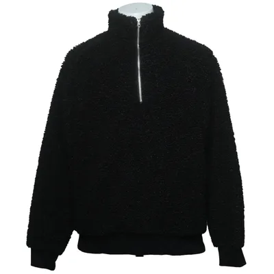 Fleece trui (Zwart) van Topman Katoen, Elastaan, Polyester