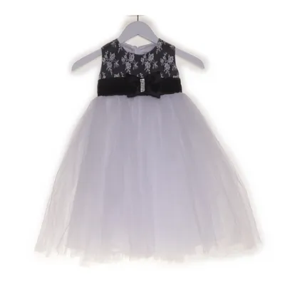 Flower girl dress (White, Black)
