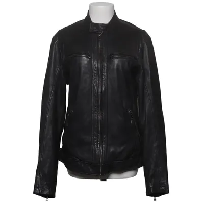 Leren jack (Zwart) van Act Katoen, Leer, Polyester
