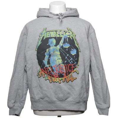 Huvtröja (Grå) från Metallica Bomull, Viskos