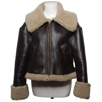 Shearlingjakke (Brun, Beige) fra Zara Polyurethan