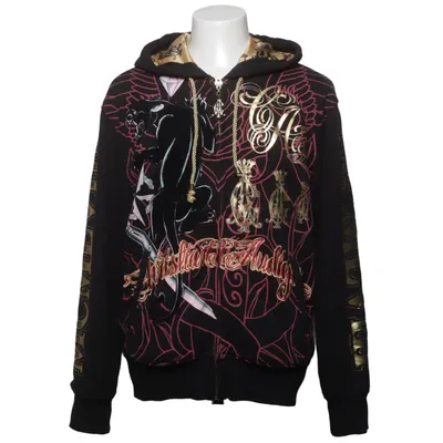 Kapuzenpullover (Schwarz, Gold, Mehrfarbig) von Christian Audigier Baumwolle, Polyester