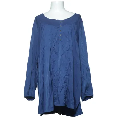 Blouse (Blue) from Zizzi Polyester, Viscose