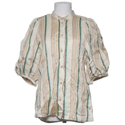 Short sleeve shirt (Beige, Green, Brown) from Britt Sisseck Cotton, Silk
