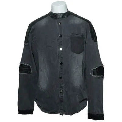Denim blouse (Grijs) van Rock Rebel Katoen, Elastaan