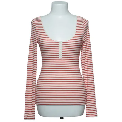 Henley shirt (Red, White) from H&M Cotton, Modal, Elastane