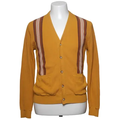 Cardigan (Jaune, Marron) de Beams Coton, Polyamide, Polyuréthane