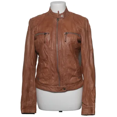 Bikerjacka (Brun) från Oakwood Bomull, Skinn, Polyester