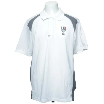 Poloshirt (Weiß, Grau) von Blåkläder Baumwolle, Polyester