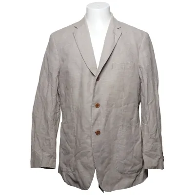 Blazer (Beige, Marron) de Luca D'Altieri Coton, Lin, Polyester, Viscose