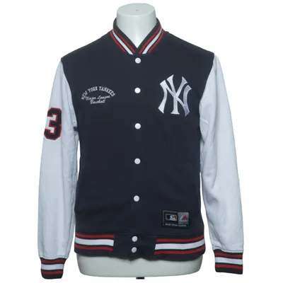 Veste universitaire (Bleu, Blanc, Rouge) de Majestic Athletic Coton, Polyester