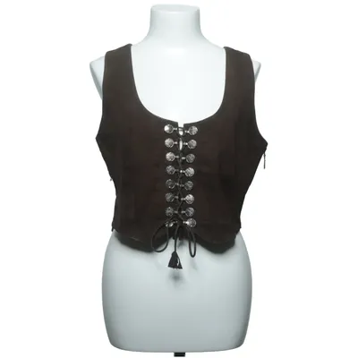 Leather vest (Brown) from PG Leather Fashion Leather
