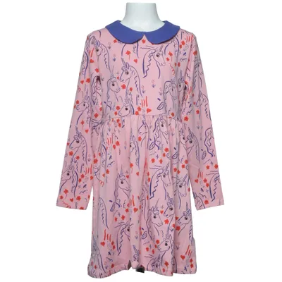Jurk (Roze, Blauw, Rood) van Mini Rodini Katoen, Elastaan