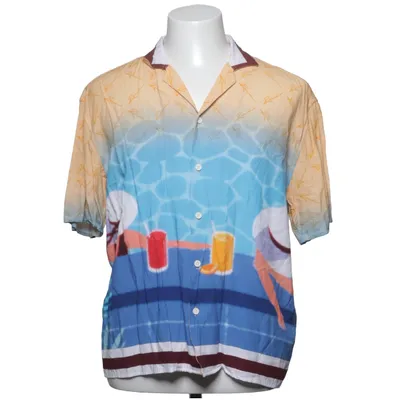 Short sleeve shirt (Blue, Yellow, White) from Review Viscose