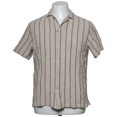 Korte mouwen shirt (Beige, Zwart) van Zara Katoen, Polyester, Viscose