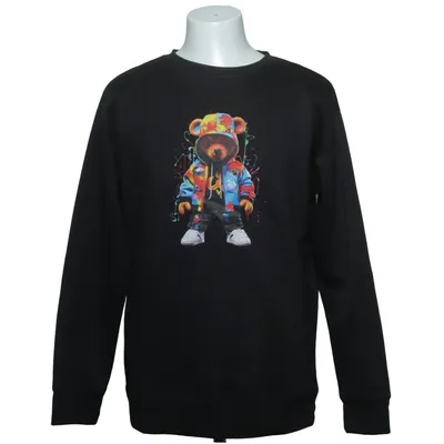 Sweatshirt (Sort) fra Hedrix Bomuld, Polyester