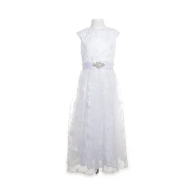 Bloemenmeisjes jurk (Wit) Polyester