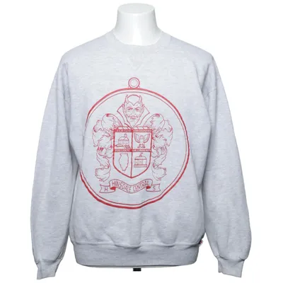 Collegetröja (Grå, Röd) från Russell Athletic Bomull, Polyester