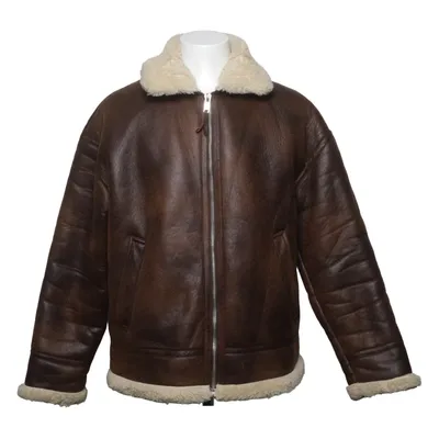Shearlingjakke (Brun, Beige) fra Bershka Polyester