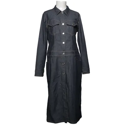 Denim jurk (Blauw) van Deep Katoen, Elastaan, Polyester
