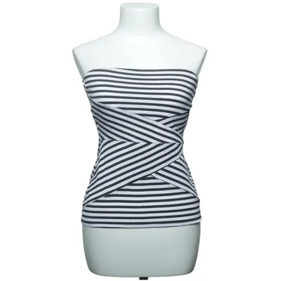 Tube top (Black, White) from White House Black Market Elastane, Polyester, Viscose