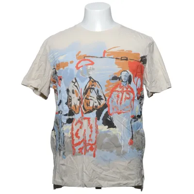 T-shirt (Beige, Flerfärgad) från Bershka Bomull