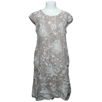 Dress (Brown, White) from Made in italy Linen