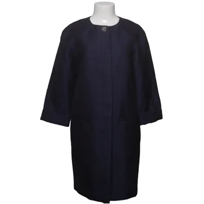 Coat (Blue, Black) from Clements Ribeiro Acetate, Acrylic, Polyester