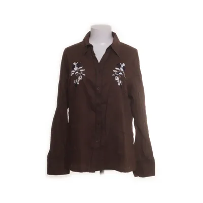 Shirt (Brown, White, Blue) from Usha Cotton