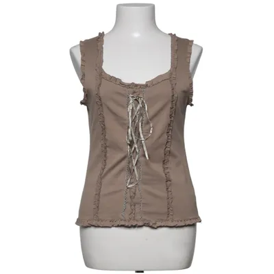 Tank Top (Beige) from Zeta Moda Cotton, Elastane