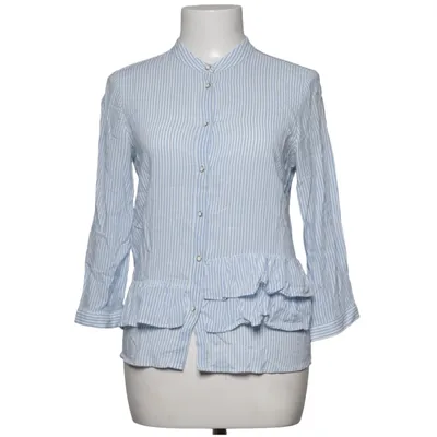 Blouse (Blue, White) from Zara Basic