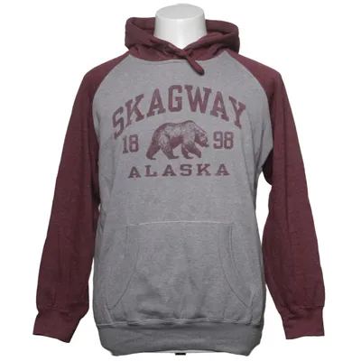 Sweat à capuche (Gris, Rouge) de Prairie Mountain Coton, Polyester