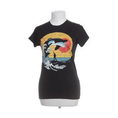 T-shirt (Svart, Gul) från Gildan Bomull