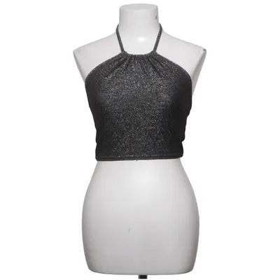Halterneck top (Sort, Sølv) fra Fashionkilla Elastan, Polyester